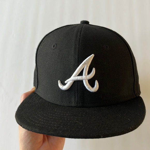 New Era Accessories Atlanta Braves 9fifty Black Snapback Hat From